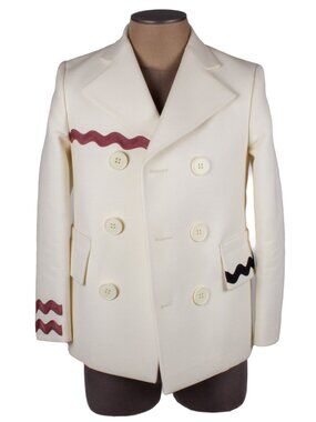 ACNE STUDIOS AW16 RUNWAY WHITE DOUBLE BREASTED BLAZER JACKET